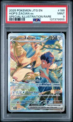 2025 POKEMON JTG EN-JOURNEY TOGETHER #186 HOP'S ZACIAN EX PSA 9 - Image 1