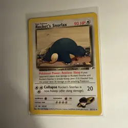Pokemon TCG Rocket’s Snorlax 33/132 - Gym Heroes Rare 2000 WOTC LP - Image 1