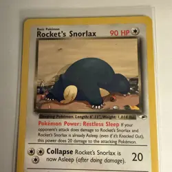 Pokemon TCG Rocket’s Snorlax 33/132 - Gym Heroes Rare 2000 WOTC LP - Image 5