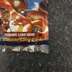 Sealed Unweighed Pokemon Base Set Black Triangle Booster Pack - Charizard Art - Image 4
