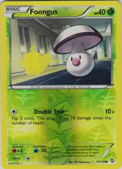 Foongus 17/124 B&W Dragons Exalted REVERSE HOLO PERFECT MINT! Pokemon - Image 1