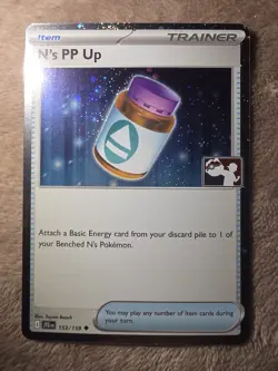 N's PP Up 153/159 Play Stamp Prize Pack Series 7 Pokemon TCG - Image 1