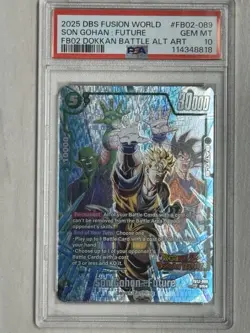 2025 Dragon Ball Super Son Gohan:Future FB02-089 SR Alt Art Dokkan Battle PSA 10 - Image 1