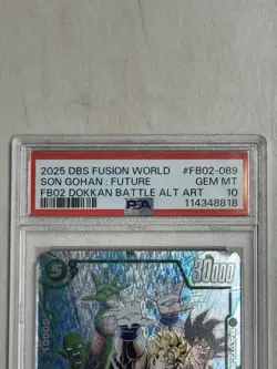 2025 Dragon Ball Super Son Gohan:Future FB02-089 SR Alt Art Dokkan Battle PSA 10 - Image 3