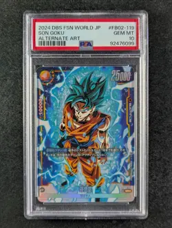 2024 Dragon Ball Super: Fusion World SON GOKU FB02-119 Blazing Aura SR * PSA 10 - Image 1