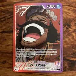 One Piece TCG Gol D. Roger OP13-003 L AR Alt Art Leader NM - Image 1
