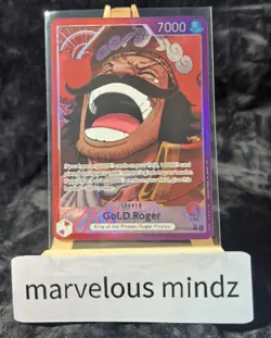 One Piece TCG Gol D. Roger OP13-003 L AR Alt Art Leader NM - Image 1