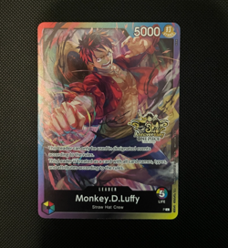 ONE PIECE TCG MONKEY D. LUFFY 3RD ANNIVERSARY PROMO ALT ART ST01-012 NM/M - Image 1