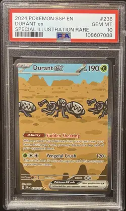 PSA 10 Durant ex 236/191 Special Illustration Rare Surging Sparks SSP ENG - Image 1