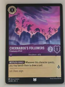 Chernabog's Followers 36/204 Disney Lorcana Into The Inklands Uncommon Cold Foil - Image 1