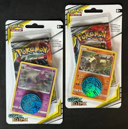 POKEMON SUN MOON COSMIC ECLIPSE BLISTER BOOSTER PACK NEW MISMAGIUS & TERRAKION - Image 1