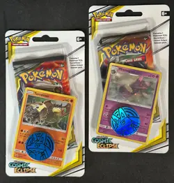 POKEMON SUN MOON COSMIC ECLIPSE BLISTER BOOSTER PACK NEW MISMAGIUS & TERRAKION - Image 1