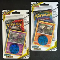 POKEMON SUN MOON COSMIC ECLIPSE BLISTER BOOSTER PACK NEW MISMAGIUS & TERRAKION - Image 1