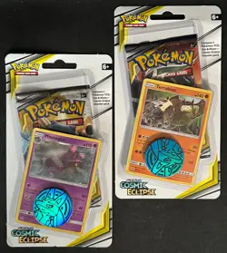 POKEMON SUN MOON COSMIC ECLIPSE BLISTER BOOSTER PACK NEW MISMAGIUS & TERRAKION - Image 1