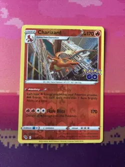 Pokemon Card Charizard Pokemon Go Reverse Holo Rare 010/078 Near Mint - Image 1