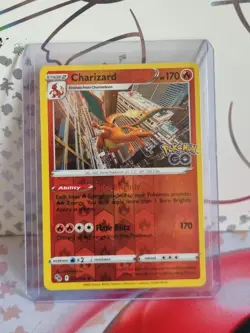 Charizard 010/078 Pokemon Go Pokemon Card Reverse Holo Rare Charizard PO-GO Swsh - Image 1