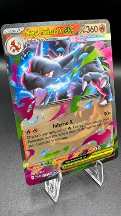 Pokemon Mega Charizard X ex 013/094 Phantasmal Flames Double Rare Holo TCG Card - Image 2