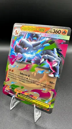 Pokemon Mega Charizard X ex 013/094 Phantasmal Flames Double Rare Holo TCG Card - Image 3