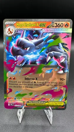 Pokemon Mega Charizard X ex 013/094 Phantasmal Flames Double Rare Holo TCG Card - Image 1