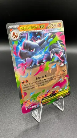 Pokemon Mega Charizard X ex 013/094 Phantasmal Flames Double Rare Holo TCG Card - Image 2