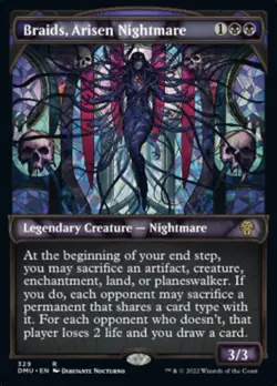 Braids, Arisen Nightmare (Showcase Textured) [Dominaria United] Foil Near Mint - Image 1