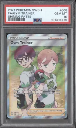 2021 Pokemon Shining Fates 068/072 Gym Trainer Full Art PSA 10 - Image 1