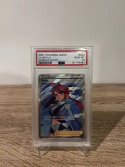 2021 POKEMON SWSH SHINING FATES SKYLA #072 FULL ART TRAINER PSA 10 GEM MINT - Image 1
