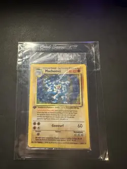 Sealed 1999 Pokemon German Base Set Machomei Machamp 1st Edition Holo #8 - Image 1