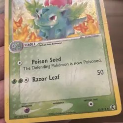Pokemon TCG Ivysaur Card 35/112 EX Fire Red Leaf Green Reverse Holo - Image 3
