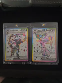 Pokemon TCG Umbreon Ex Espeon Ex Svp 175 176 Promo Pair NM Prismatic Evolution - Image 1