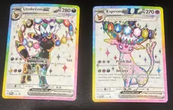 Pokemon TCG Umbreon Ex Espeon Ex Svp 175 176 Promo Pair NM Prismatic Evolution - Image 1