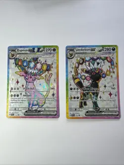 Pokemon TCG Umbreon Ex Espeon Ex Svp 175 176 Promo Pair NM Prismatic Evolution - Image 1