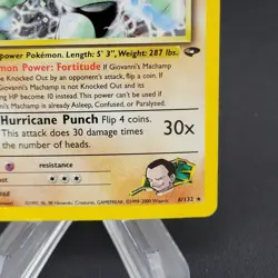Pokemon Giovanni's Machamp 6/132 Gym Challenge Foil Vintage Card MP - Image 3