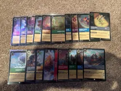 Disney Lorcana Cold Foil Lot Chapter 1 (10 Cards) Azurite Sea Foil (8 Cards) - Image 1