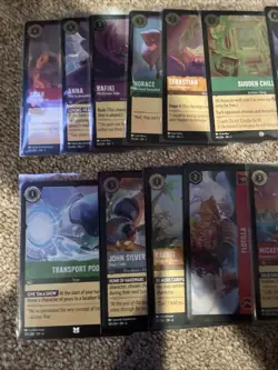 Disney Lorcana Cold Foil Lot Chapter 1 (10 Cards) Azurite Sea Foil (8 Cards) - Image 2