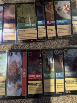 Disney Lorcana Cold Foil Lot Chapter 1 (10 Cards) Azurite Sea Foil (8 Cards) - Image 3