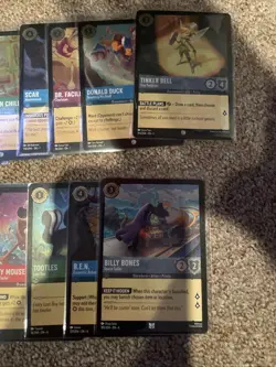 Disney Lorcana Cold Foil Lot Chapter 1 (10 Cards) Azurite Sea Foil (8 Cards) - Image 4