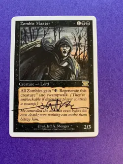 MTG Magic Zombie Master Signed Artist Proof x1 6th Edition Jeff A. Menges - Image 1