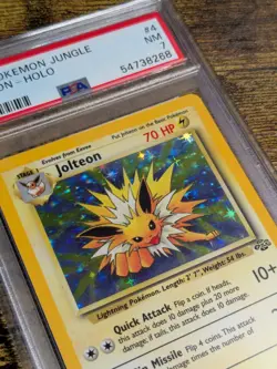 1999 Pokemon Jungle Jolteon Holo 4/64 PSA 7 NM - Image 2
