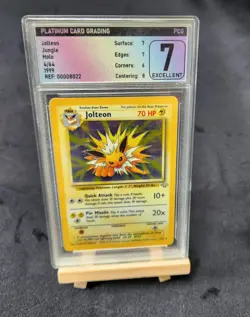 1999 Pokemon TCG Jolteon Jungle Holo Unlimited Rare Card 4/64 PSA Graded - Image 1