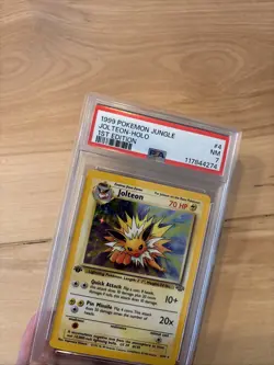Pokemon Jungle Jolteon 1st Edition Holo 4/64 PSA 7 NM - Image 2