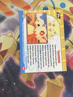 TEAMWORK #54 - Black LOGO - NON-HOLO - Topps POKEMON CARD - NM/LP - Image 2