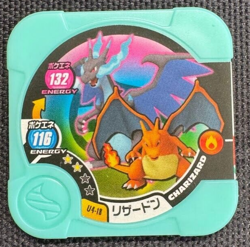 Charizard U4-18 Pokemon Tretta Battle Chip Coin Token Japanese Arcade Game - Image 1