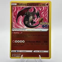 Radiant Charizard - 011/078 Pokemon GO Shiny Holo Rare Pokemon - NM/MINT - Image 1