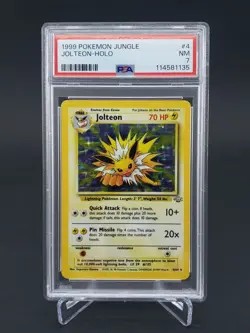 PSA 7 Jolteon Jungle 4/64 Pokemon TCG Card Holo Rare WOTC Vintage 1999 - Image 1