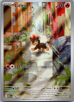 Pokemon TCG Litleo Illustration Rare ME01: Mega Evolution 139/132 NM - Image 1