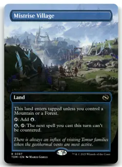Mistrise Village (Borderless) NM Normal R Tarkir: Dragonstorm 397 - Image 1