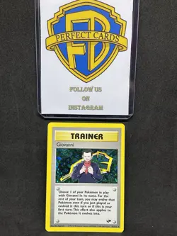 POKEMON GYM CHALLENGE UNLIMITED GIOVANNI HOLO 18/132 NM- - Image 1