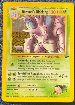 Giovanni's Nidoking 7/132 Gym CHallenge (2000) Vintage WOTC Holo Rare - LP/MPU - Image 1
