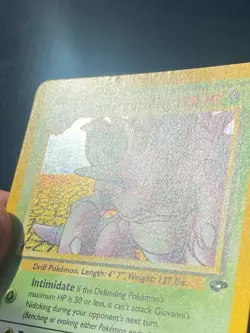 Giovanni's Nidoking 7/132 Gym CHallenge (2000) Vintage WOTC Holo Rare - LP/MPU - Image 3
